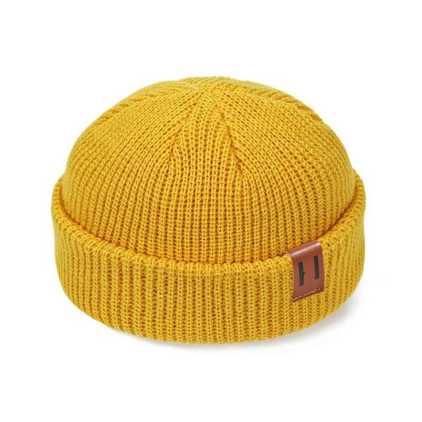 

fashion men's hats knitted warm skullies beanies winter beaine hat for women men short melon cap gorras casual hat