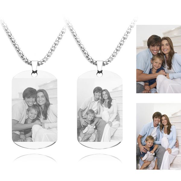 

meibeads stainless steel personalized nameplate custom name p chain necklace women men customized necklace jewelry, Silver