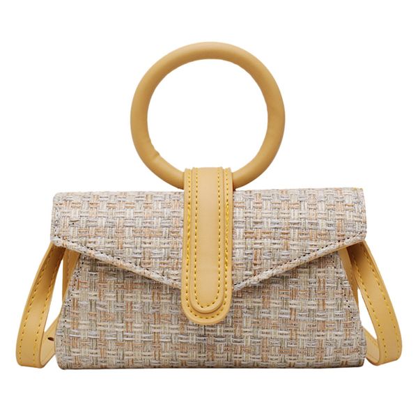

luxury clutch strap small female bags women's fashion woven bag woven waist bag shoulder messenger 25