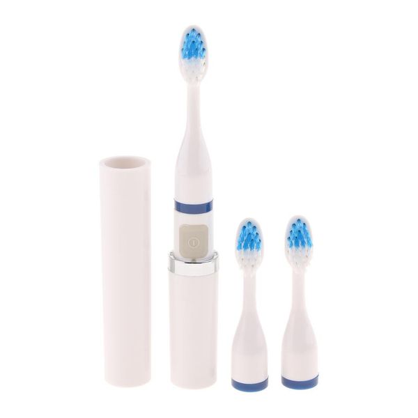 

kids portable oral care electric toothbrush for teeth cleaning + 2 replacement brush head sonic travel toothbrush