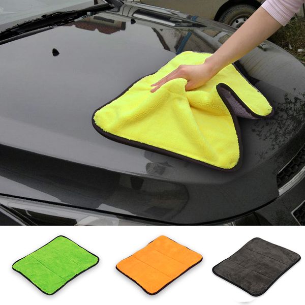 

1pc super thick plush microfiber car cleaning cloth double side auto car care wax polishing detailing owel clean dust 45x38cm