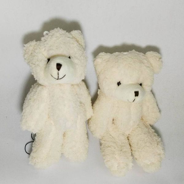 

mini joint bear stuffed plush toys 13cm cute white teddy bears pendant dolls gifts birthday wedding party decor