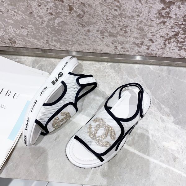 

fashion luxury designer sliders womens summer sandals beach slippers ladies flip flops loafers black white slides chaussures shoes, Blue;gray