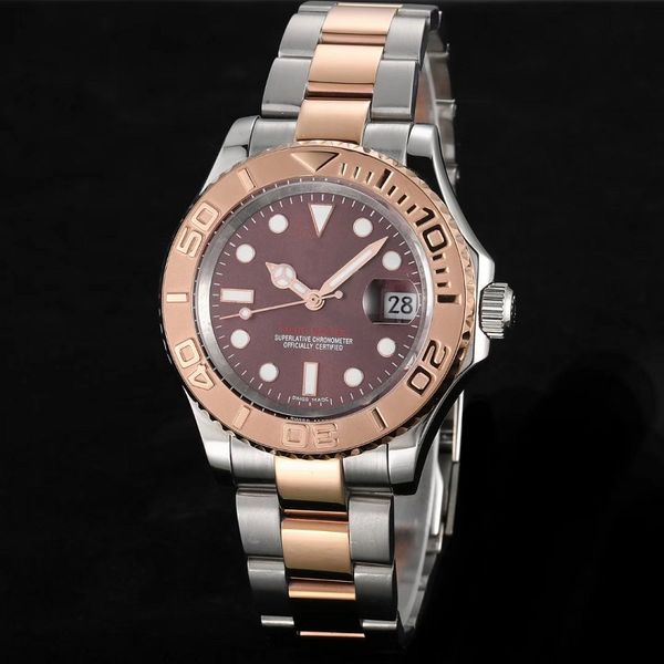 

2019 luxury watch sport wristwatches rose gold automatic mechanical movement stainless steel waterproof men mens watch watches, Slivery;brown