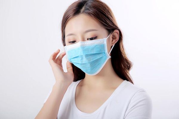 

in stock disposable face mouth cover masks blue 3 ply masks earloop non-woven fabric anti dust breathable receive 7264991