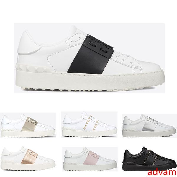 

2019 new arrivel designer shoes white fashion mens women leather casual open low sports sneakers size 35-46 with
