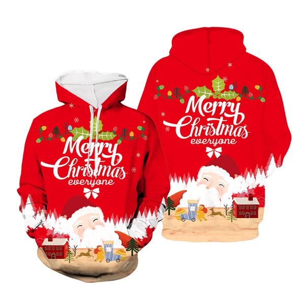 

дизайнер толстовки для мужчин женщин рождество 3d цифровой печати свитер молодежная мода тенденция повседневная пуловер свитер оптом, Black