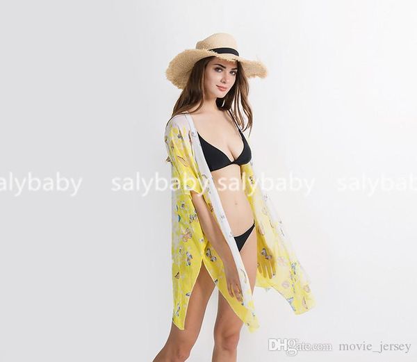 Natação de verão Bikeni Nova Moda Pequena Borboleta Padrão Cover-Ups Beach Shawl Colors pode fazer