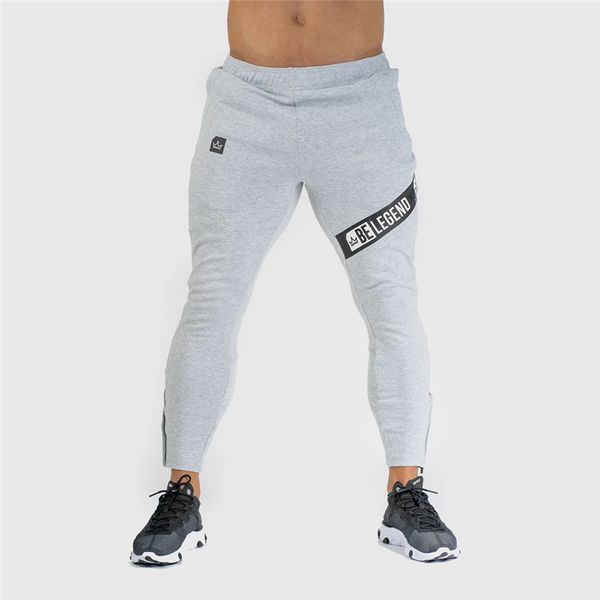 

fashion new men gyms sports pants joggers fitness casual long trousers men workout skinny sweatpants jogger fitness cotton pants, Black
