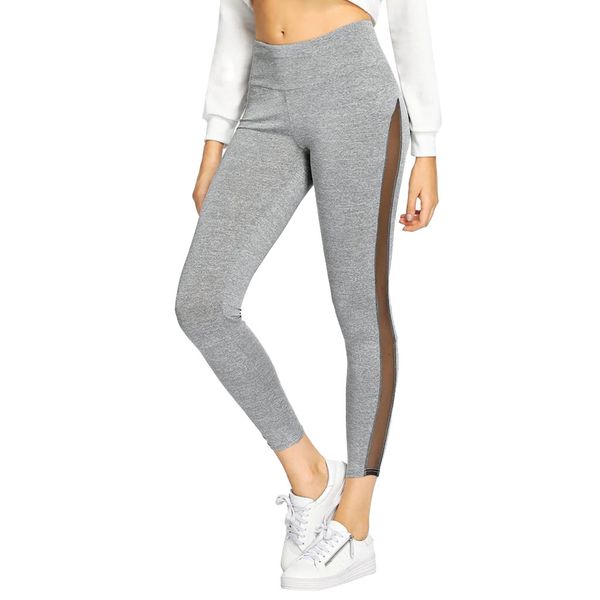 

leggings women high waist elastic pants length slim sports workout fitness leggings sweatpants trousers clothes, Black