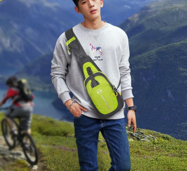 

2020 new korean men and women leisure sports chest bag multi-function shoulder outdoor chest bag messenger