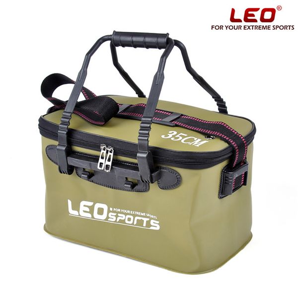 

portable folding eva fishing bucket zipper outdoor fishing tackle box with handle 3 colors 5 sizes camping hiking box