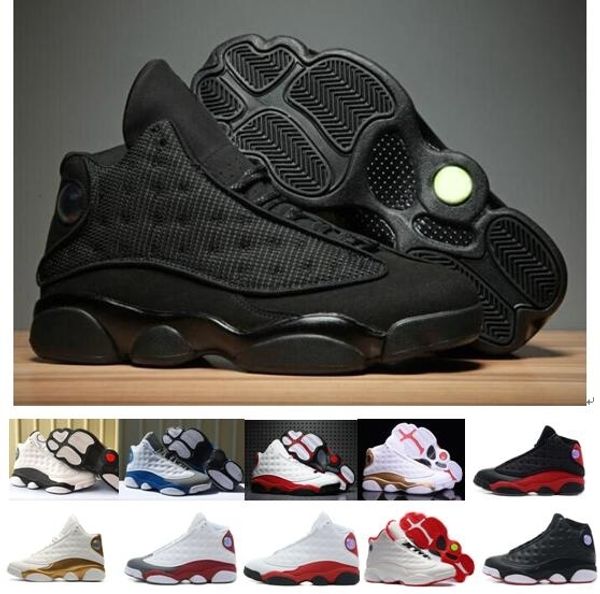 

2019 shoes 13 xiii 13s men basketball shoes white black cat sports sneakers new trainers with box