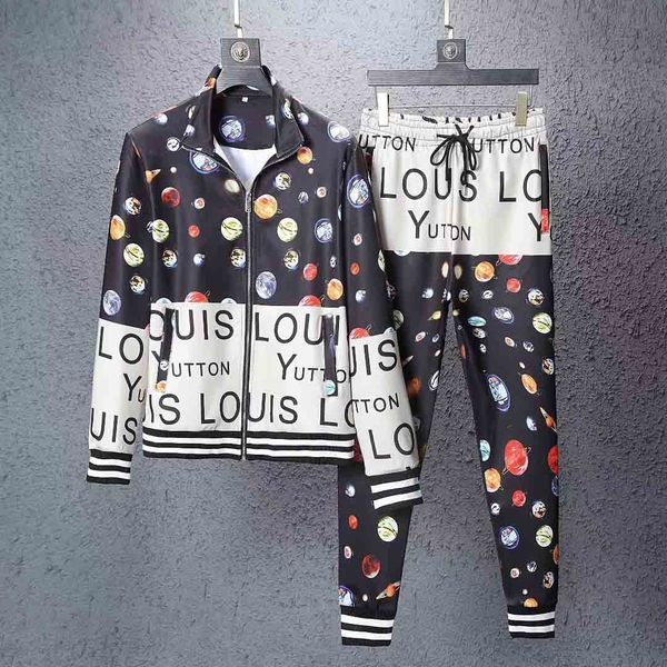 

2020 tracksuit men luxury sweat suits autumn brand mens jogger suits jacket + pants sets sporting women suit hip hop sets high quality, Gray