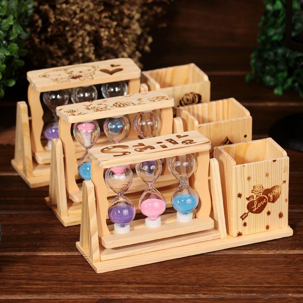 

colorful hourglass sandglass sand clock timers wooden frame creative gift modern home decorations ornaments