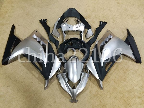 

4gifts injection mold new abs motorcycle full fairings set fit for kawasaki ninja 300 ex300 300r 2013 2014 2015 2016 2017 set silver