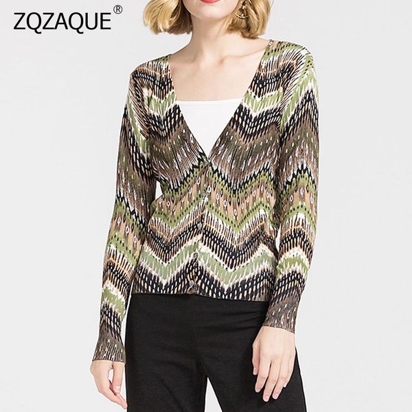 

2019 spring autumn cardigan sweater women unique designer knitted trendy chic long sleeve knit apparels all-match yj24, White