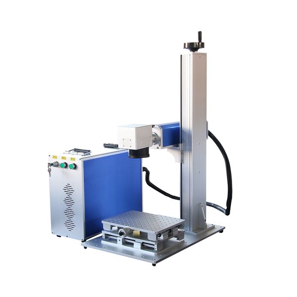 

30w raycus fiber laser metal marking engraving machine 300*300mm with a 200x200mm lens and ring rotary or chuck rotary to russia