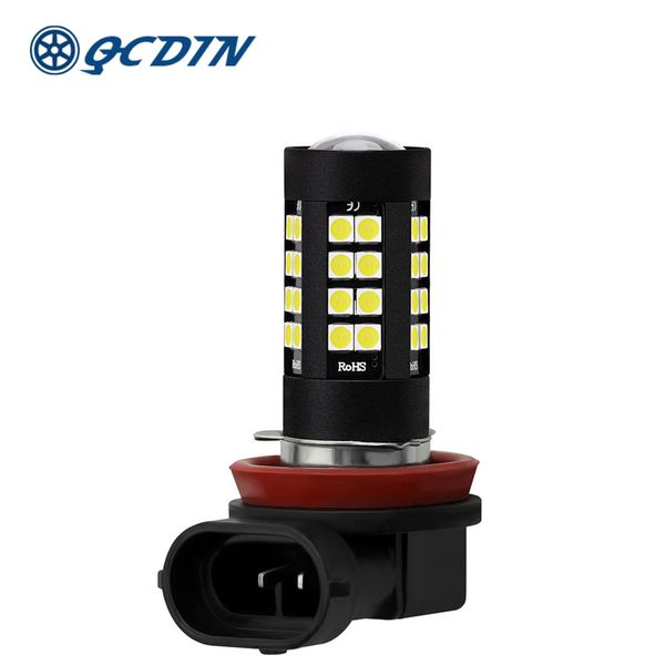 

qcdin 2pcs 44w car headlight 9005/9006/h10/h4/h7/h8/h11 white 6000k yellow 3000k auto headlamp cob fog light bulb