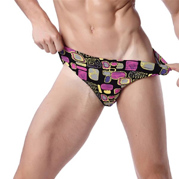 

polyester stretch breathable swimming shorts for men plus size print swimsuit briefs quick dry beach swimming underwear a40