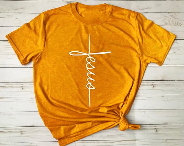 

jesus cross t-shirt christian religious tshirt women funny graphic t shirt tees ladies drop ship fashion clothes, White