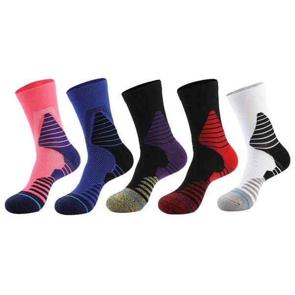 

autumn winter men warm long socks football socks basketball sports anti slip, Black