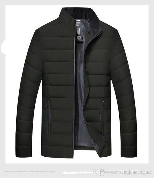 

designer coats stand collar long sleeve solid color warm homme clothing fashion casual apparel mens winter business, Black;brown