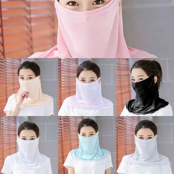 

zthcx спорт езда маска для лица шарф шелковый треугольник шарф велоспорт анти-уф бандана шеи лицо er для рыбалки бег пешие прогулки hairb, Black