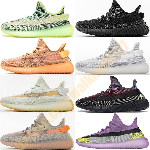 

new yeshaya static black reflective gid glow clay static kanye running shoes mens women cloud white zebra yecheil womens designer sneakers