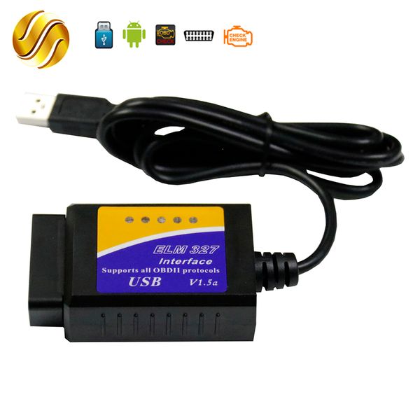

viecar usb elm327 elm 327 chip pic18f25k80 obd2 / obdii v1.5 auto diagnostic interface car code scanner