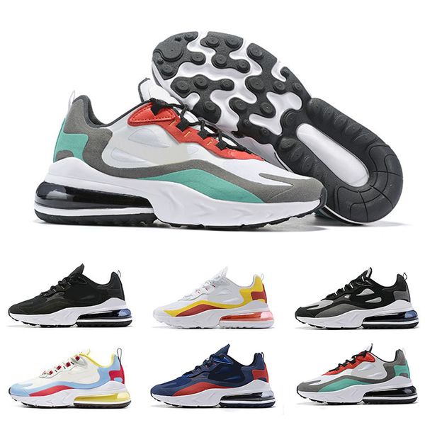 

air 270s react men running shoes bauhaus optical triple black fashion mens trainers breathable sports outdoor sneakers