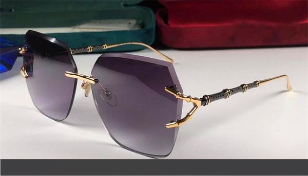 

the latest fashion designer sunglasses 6015 frameless hollow crystal diamond cutting lens frame fashion simple summer womeneyewear, White;black