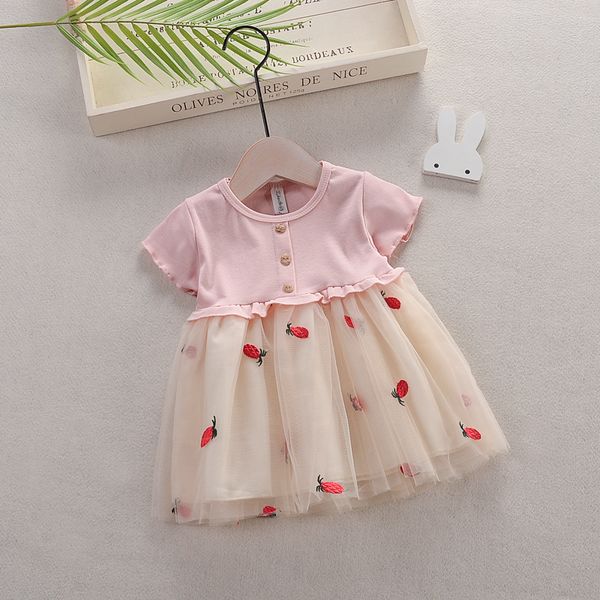 

girls summer dresses new girls cotton print mesh princess dress children party clothing for kids fashion wedding dresses, Red;yellow