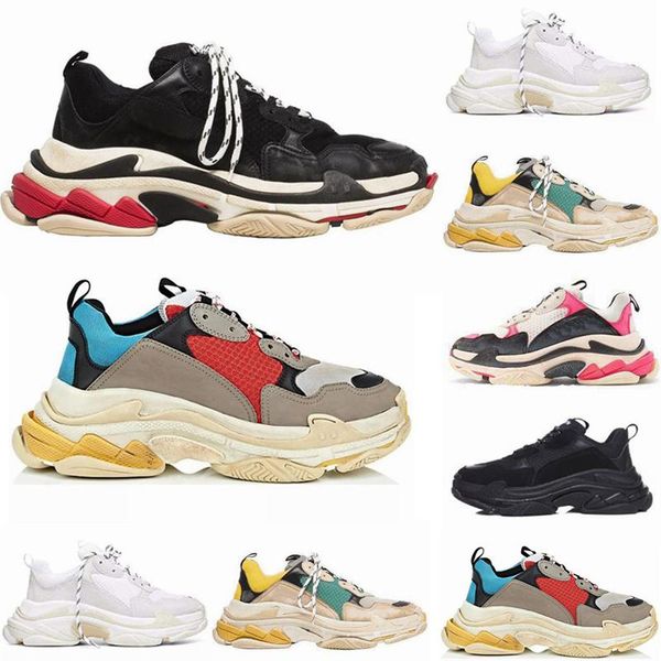 

2019 fashion paris 17fw triple-s sports shoes triple s casual luxury designer shoes men and women black sports tennis running shoes 01