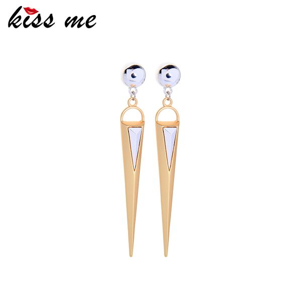 

kissme 2020 new drop earrings for women gift minimalist contrast color conical alloy dangle earrings fashion jewelry accessories, Silver
