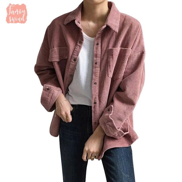 

новый harajuku карманный вельвет куртки зимы женщин пальто осень плюс размер overcoats женский шапито cute куртки сплошной цвет одежды, Black;brown