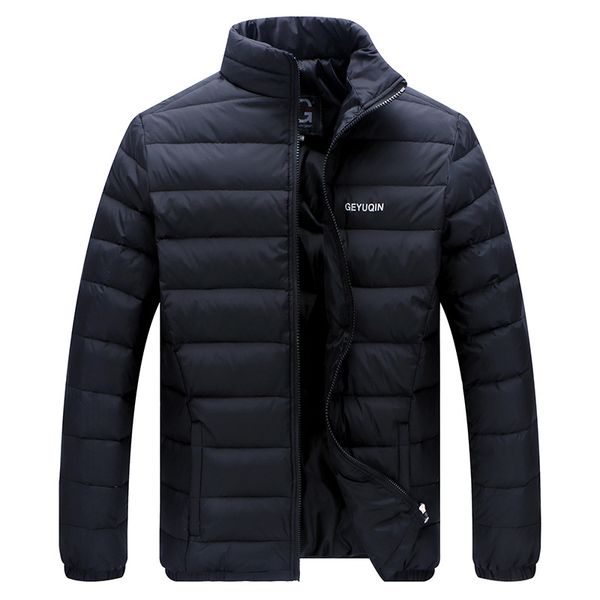 

big size 2018 white duck down men's winter jacket ultralight down jacket casual outerwear snow warm brand middle-aged coat parka, Black