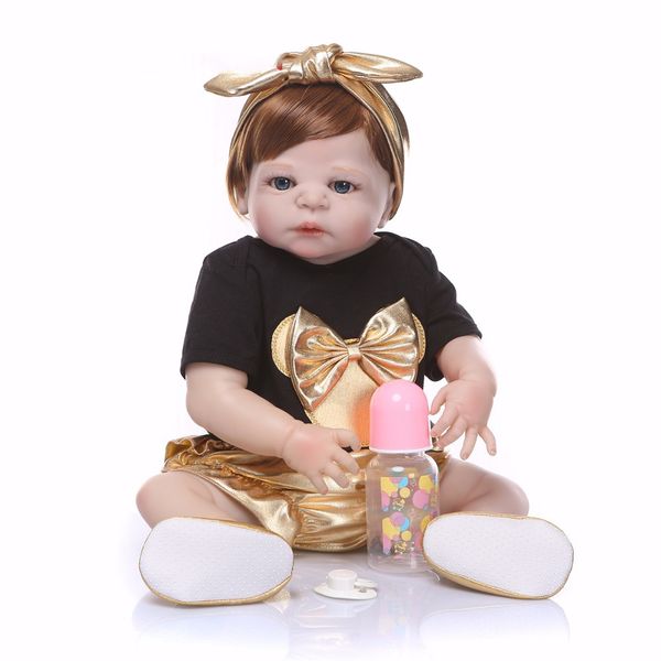 

bebe reborn 2018 new design doll full silicone body lifelike reborn doll handmade baby toy xmas gifts