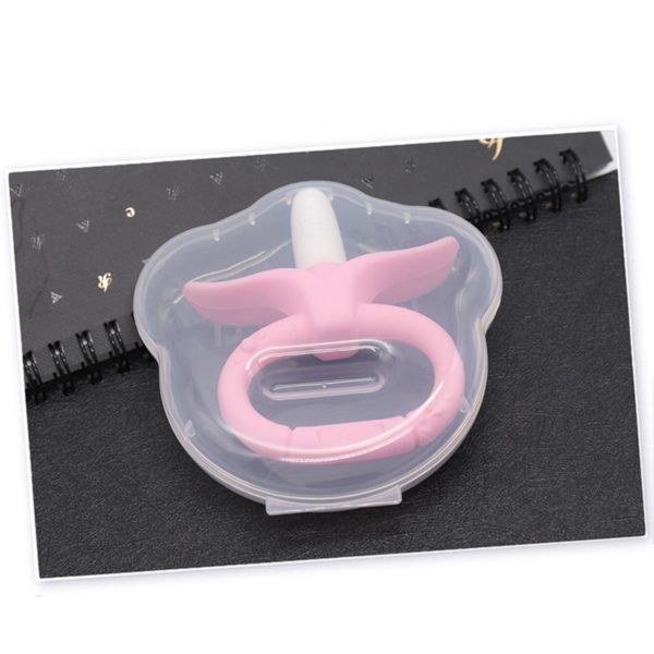 

baby three-dimensional banana shape tooth gum cartoon colorful silicone molar stick training tooth toy silicone tooth gum