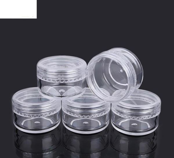 2g 3g 5g Contenitore cosmetico in plastica vuoto Vaso per crema in plastica trasparente Vaso per campioni di trucco Bottiglia per imballaggio cosmetico SN4556