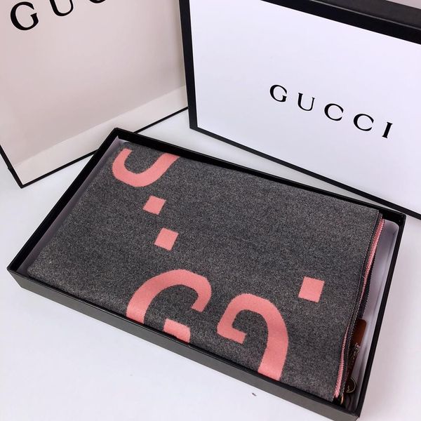 

2019 winter luxury 100 ca hmere carf cla ic big letter carve for both male and female de igner a a gift, Black;white