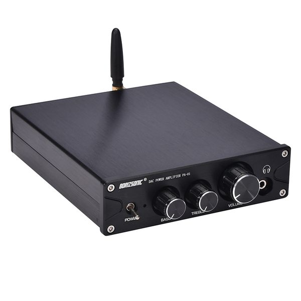 

2*100w dual tpa3116 bluetooth 5.0 aptx soft starting audio stereo es9018k2m dac power class d headphone amp