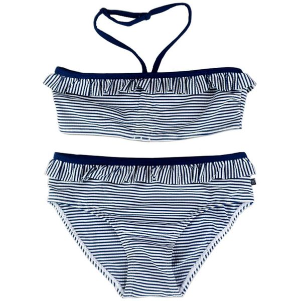 

women's swimwear 8-16y teenage girls bikini set children striped baby kids girl biquini falbala swimsuit child 2021 swim bathing suit, White;black