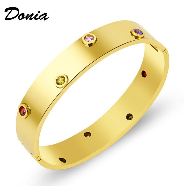 

donia jewelry party exaggeration rose gold jewelry bracelet micro inlaid zircon leopard adjustable bracelet color zircon bracelet gift, Black