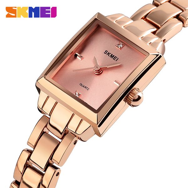 

skmei fashion casual women watch quartz watches brand luxury simple style 3bar waterproof wristwatches reloj mujer 1407, Slivery;brown