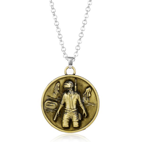 

necklaces pubg men and women game round pendants selling accesories, Silver