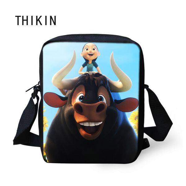 

thikin 2019 fashion messenger bag for children cute ferdinand casual boys crossbody bag girls spain bags bolsos mujer