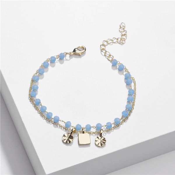 

stacked natural stone beaded bracelets multi strand layering bracelet for women, Black