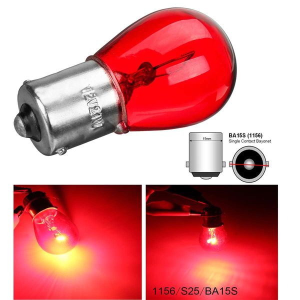 

12 в 21 вт 1156 ba15s s25 автомобиль хвост тормозная стоп задний фонарь лампы авто сигнал поворота задние лампы лампы красный