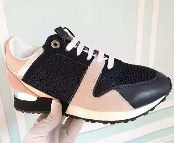 

fashion luxury leather casual shoes women designer sneakers men shoes genuine leather fashion mixed color with box size35-45, Black